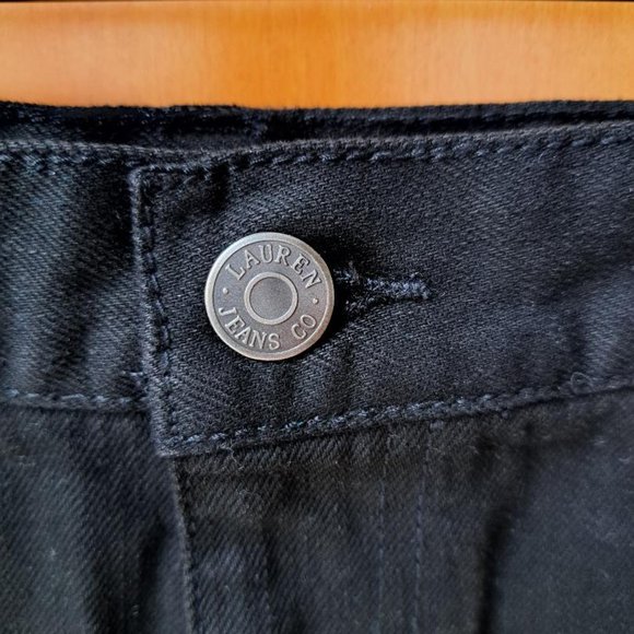 Vintage Lauren Jeans Co. Black Denim Skirt in Size 4 - Picture 4 of 7